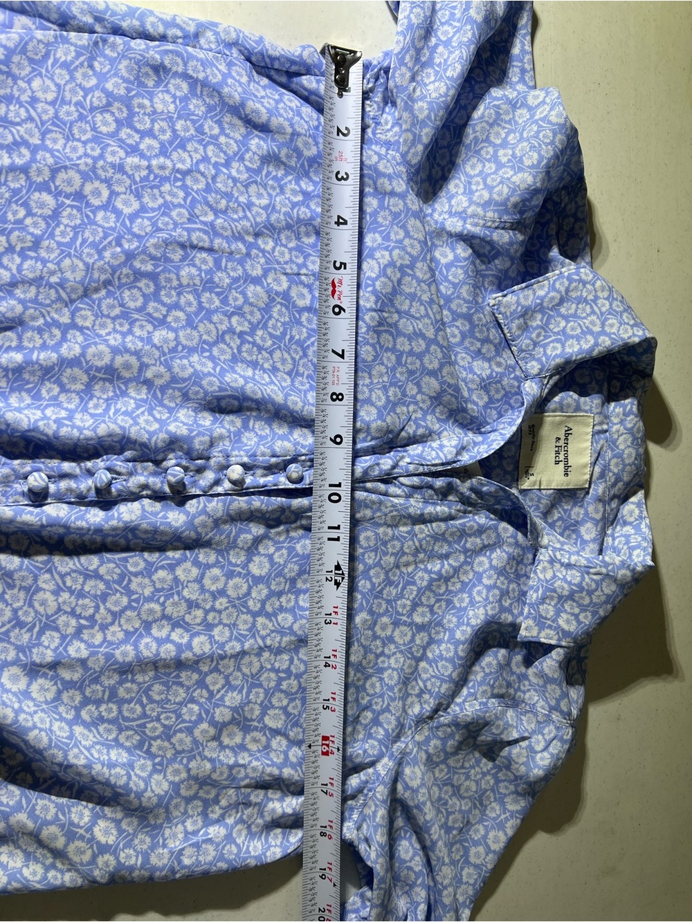 Abercrombie & Fitch Floral Tie-Front Long-Sleeve Blouse NWT Small - Picture 5 of 8